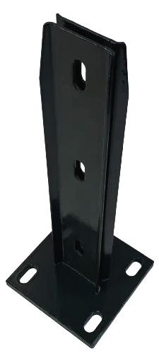 Platine pour poteau à clips